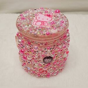 Y2k Bedazzled Hellokitty Glass Jar